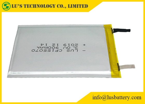 PCB Kartı İçin Tek Kullanımlık 3v 900mah LiMnO2 İnce Hücre CP155070-4S