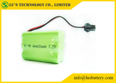 7.2V 650mAh AAA Nikel Metal Hidrit Şarj Edilebilir Piller, Yeşil PVC ile