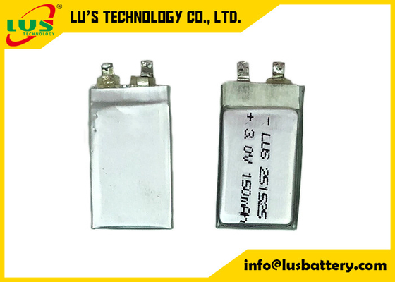 Ultra İnce Tek Kullanımlık Lityum Pil 3V CP251525 150mah CP251525 RFID