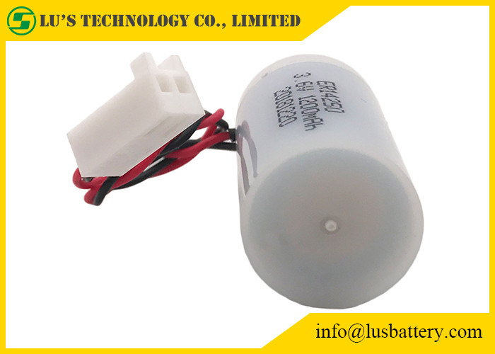 piller 1/2AA boyutunda ER14250 3.6 V 1200mah lisocl2 piller, plastik kasalı Ölçüm için