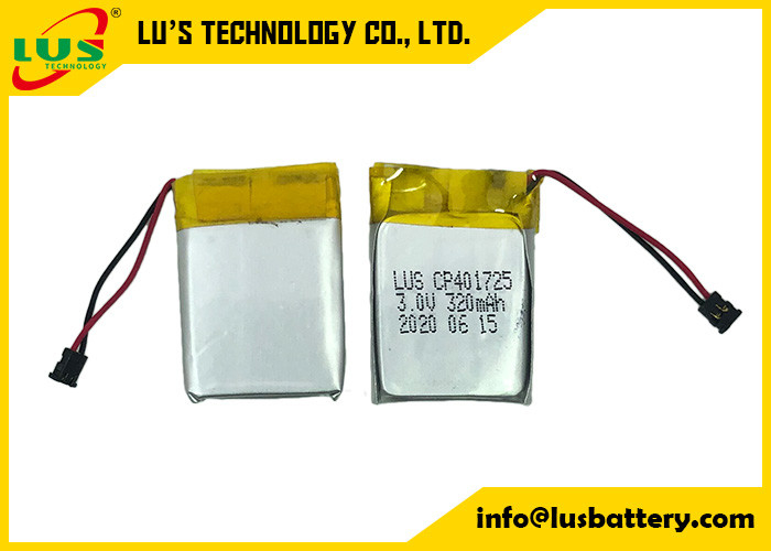 CP401725 İzlenebilir Akıllı Etiket için İnce Pil 3.0 Volt 320 Mah Esnek Lityum Manganez