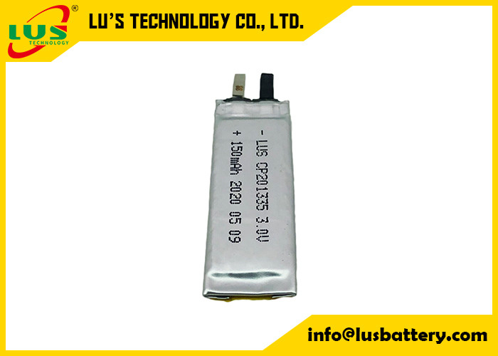 İnce 3.0 V 150mah Cp201335 Lityum İyon Pil Şarj Edilemez Tip