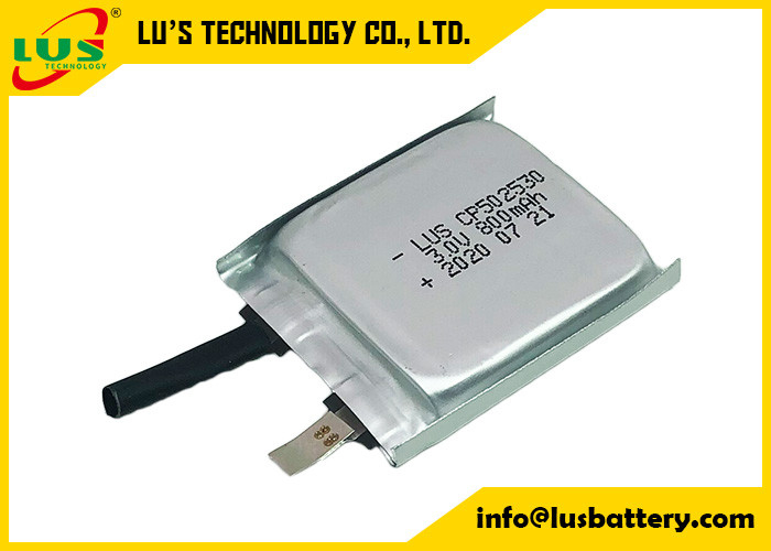 Ultra İnce Limno2 Pil CP502530 3V 800mAh Düz Lityum İyon Pil Şarj Edilemez Tip