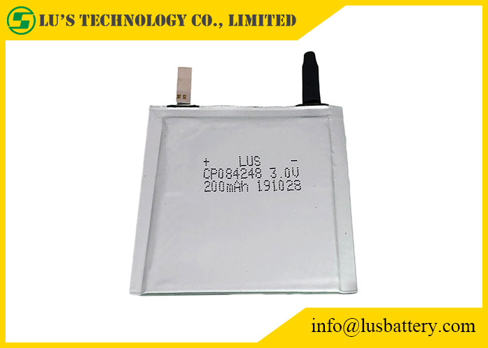 İzlenebilir Akıllı Etiket için Esnek Ambalaj Lityum Manganez Pil 3.0v 200mah CP084248