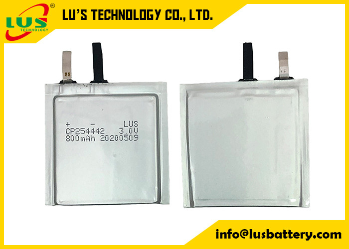 RFID Kilit Cihazı için Ultra İnce 3.0V LiMnO2 Pil CP254442 800mah Lipo Pil