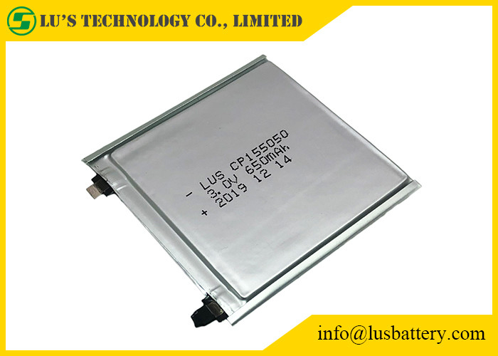 3 Volt 420mAh Ultra İnce Hücre Cp105050 1.0mm Li Mno2 İnce Pil 105050 3V