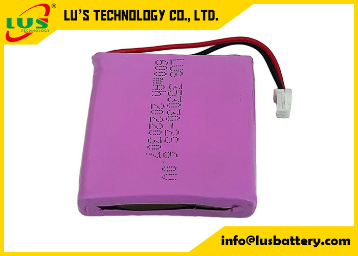 6V LiMnO2 Pil Paketi 2S 3V CP353030 600mah Ultra İnce Lityum Manganez Dioksit Pil