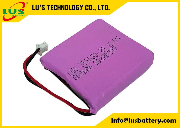 6V LiMnO2 Pil Paketi 2S 3V CP353030 600mah Ultra İnce Lityum Manganez Dioksit Pil