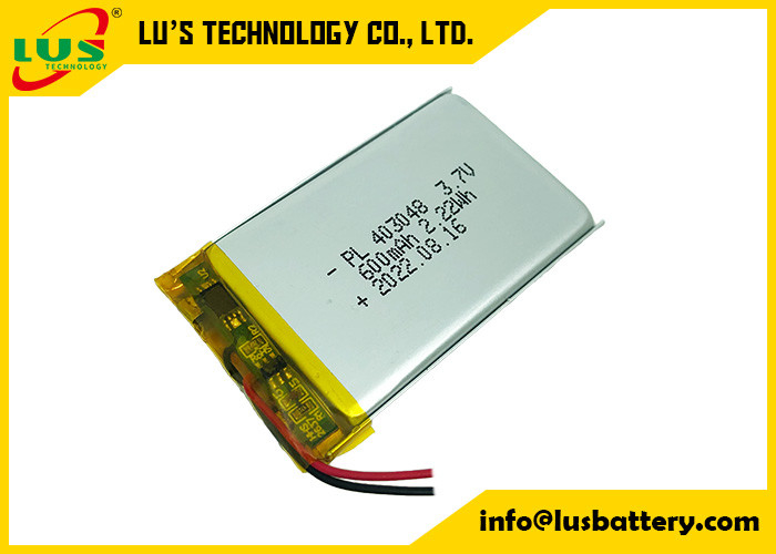Taşınabilir Cihaz için LP403048 3.7V Esnek Li Polimer Pil 600mah PCBA Koruma Kartı