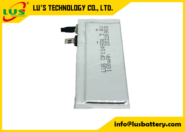 CP124920 LiMnO2 Lityum Pil Esnek 3V 160 Mah Emniyet Kaskı İçin Süper İnce Hücre