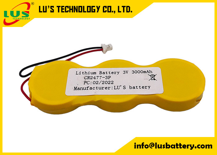CR2477-3P Madeni Para Lityum Pil 3.0 Volt 3000mah Özel Terminalli Pil Paketi
