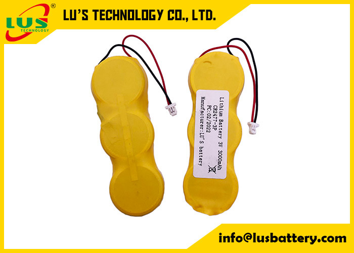 CR2477-3P Madeni Para Lityum Pil 3.0 Volt 3000mah Özel Terminalli Pil Paketi
