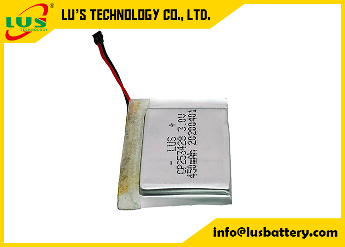 Etiket için Özelleştirilmiş Limno2 Kese Hücre Pil CP253428 3.0 Volt 450mah Birincil Li Pil