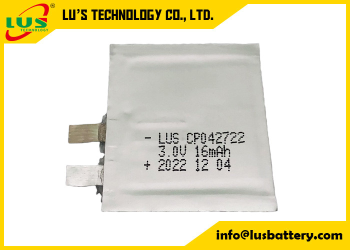 Yumuşak Paketlenmiş Li MnO2 Pil 16mah Kağıt İnce Pil 3.0 Volt CP042722 CP042922 CP042822