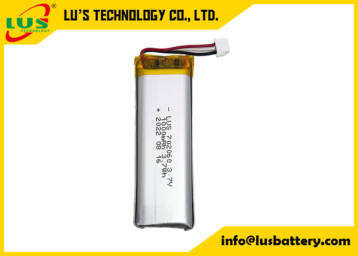 Mini Yazıcı için LP702060 Ultra İnce Lityum Polimer Pil 3.7V Yüksek Kapasiteli