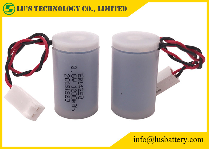 Tek Kullanımlık ER14250 Lityum Pil 3.6 V 1200mA 1/2AA Su Sayaçları İçin Plastik Kasa