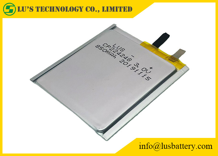 Bluetooth Etiketleri İçin RFID İnce Hücre Pil CP224248 3.0v 850mah Uzun Ömür