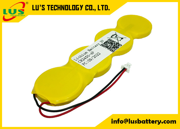 Akıllı Etiketler için CR2450 2400mah 3v Lityum Düğme Piller Madeni Para Hücresi Paketi