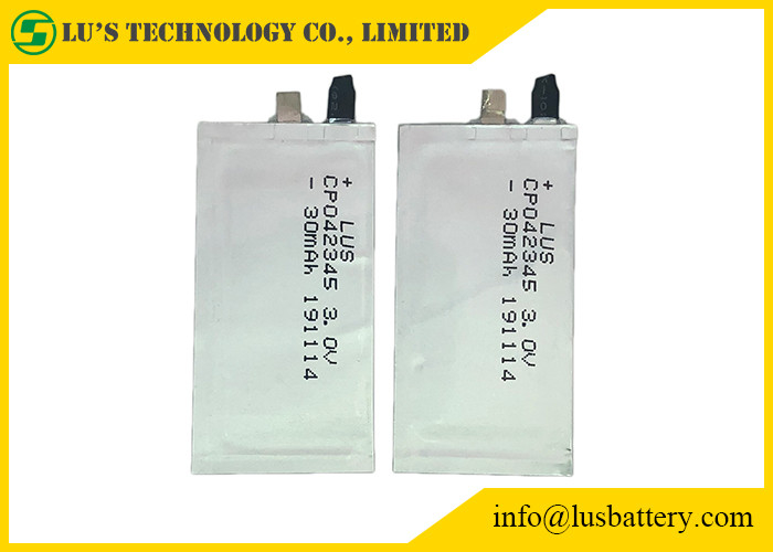 Akıllı Kartlar için RFID Pil Ultra İnce Hücre CP042345 lityum piller 3.0v 35mah limno2 pil