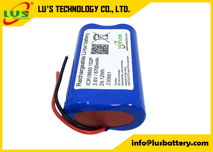 ICR18650 Pil Paketi 3.6V 6700mAh Lityum İyon Şarj Edilebilir Pil Paketi 18650 3350mah 6700mah