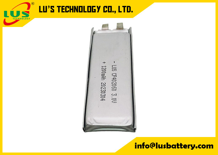 Limno2 Kese Hücresi CP402060 3.0 Volt 1200 mah, 10 Yıllık Raf Ömrü ile CMOS Pil için