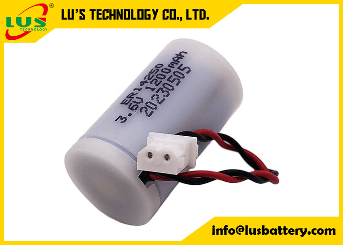 Şarj Edilmeyen Lityum Tiyonil Klorür (Li-SOCl2) Pil ER14250 1/2 AA Boyut 3.6V 1200mAh Su Geçirmez Kılıflı
