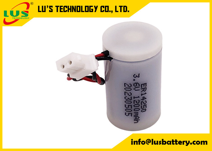 Şarj Edilmeyen Lityum Tiyonil Klorür (Li-SOCl2) Pil ER14250 1/2 AA Boyut 3.6V 1200mAh Su Geçirmez Kılıflı