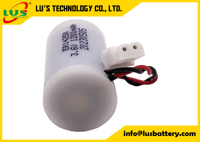 Şarj Edilmeyen Lityum Tiyonil Klorür (Li-SOCl2) Pil ER14250 1/2 AA Boyut 3.6V 1200mAh Su Geçirmez Kılıflı