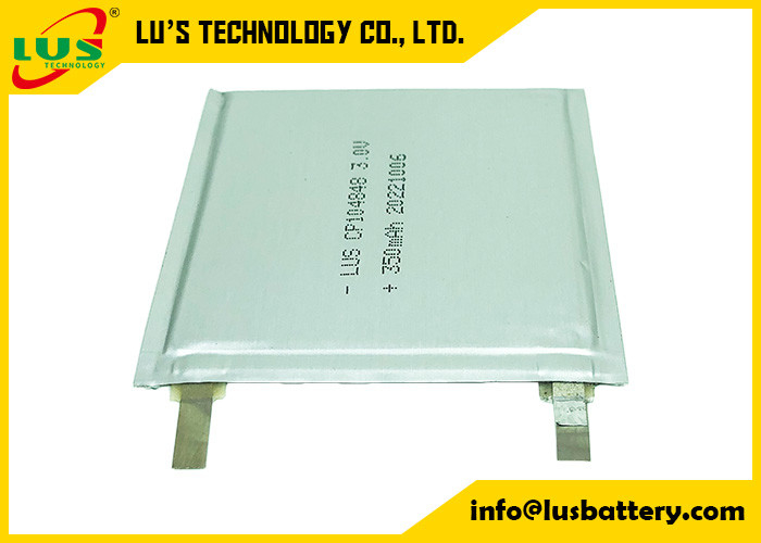 CP104848 3.0V 400mAh Limno2 Ultra İnce Yeniden Şarj Edilemez Yumuşak Li-Mno2 Düz Lityum Pil 104848