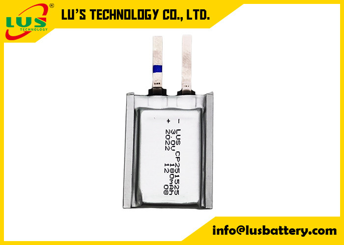 LiMnO2 Ultra İnce Hücre 3V CP251525 Pil 150mah Lityum Mangan Dioksit Hücre 3.0 Volt Pil