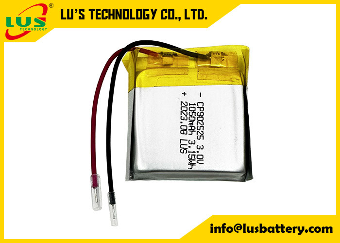 CP902525 Lityum Mangan Dioksit 3V Çanta Pil 3.0v 1050mah CP1002525 Şarj edilemeyen İnce Piller