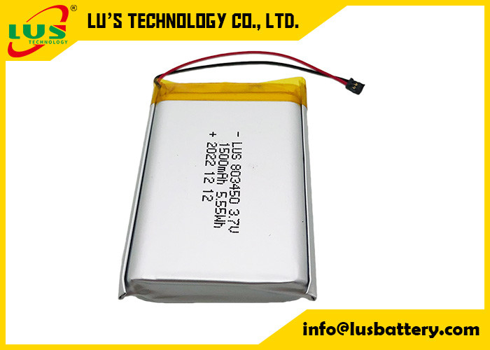 Lityum Polimer Pil 1500mAh 5.55Wh LP803450 1500mAh 3.7V Şarj edilebilir Li-Polimer Pil LP803450