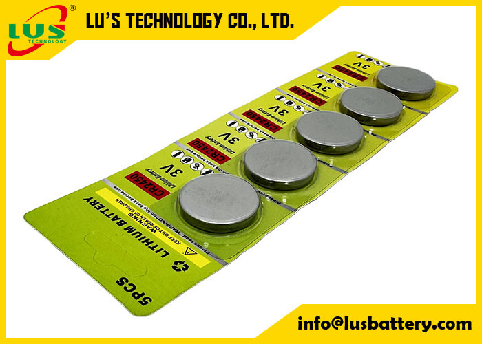CR2450 Lityum Pil 3v ECR2450 ESL Lityum madeni para hücresi pilleri CR2450 Hücre Kartında (5 PC Paketi)