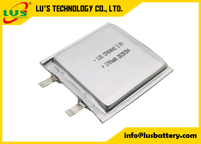 3V Lityum Pil Ultra Slim Piller 1700mAh CP404040 yumuşak paketli lityum metal pil hücresi