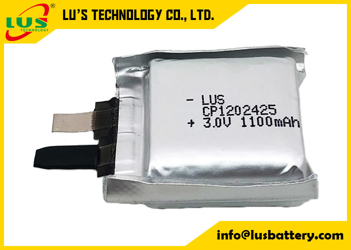 Prismatik İnce Pil CP1202425 Şarj edilemez Başlangıç Pil 3.0 volt 1100mah polimer lityum hücre şarj edilemez