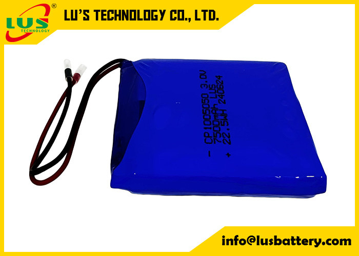 LiMnO2 Ultra ince hücre 3V CP1005050 Pil 7500mah lityum pil ESL etiketleri için OEM
