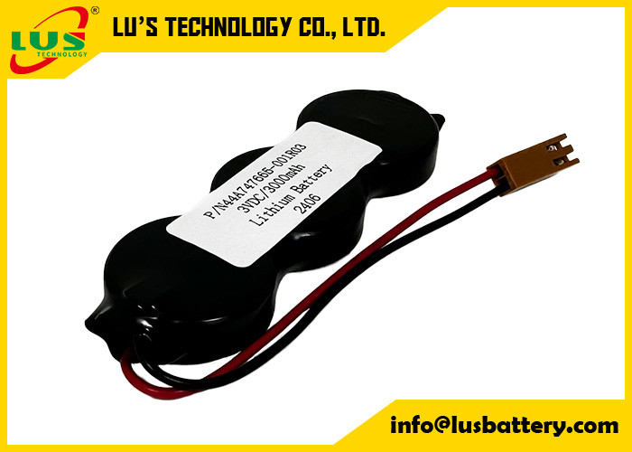 P/N44A747665-001R03 3VDC 3000mah lityum pil CR2477-3P madeni para hücresi pil paketi OEM