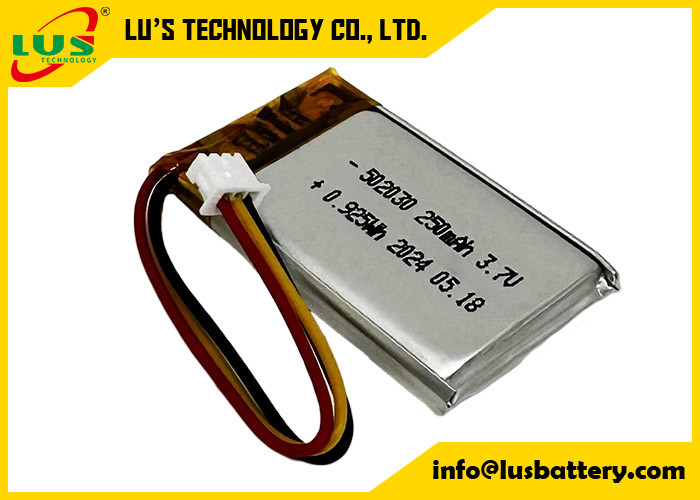 250mAh Lityum Polimer Pil LP502030 3.7V Li Polimer Pil LP502030 3.7V OEM