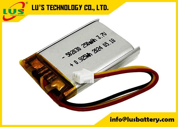250mAh Lityum Polimer Pil LP502030 3.7V Li Polimer Pil LP502030 3.7V OEM