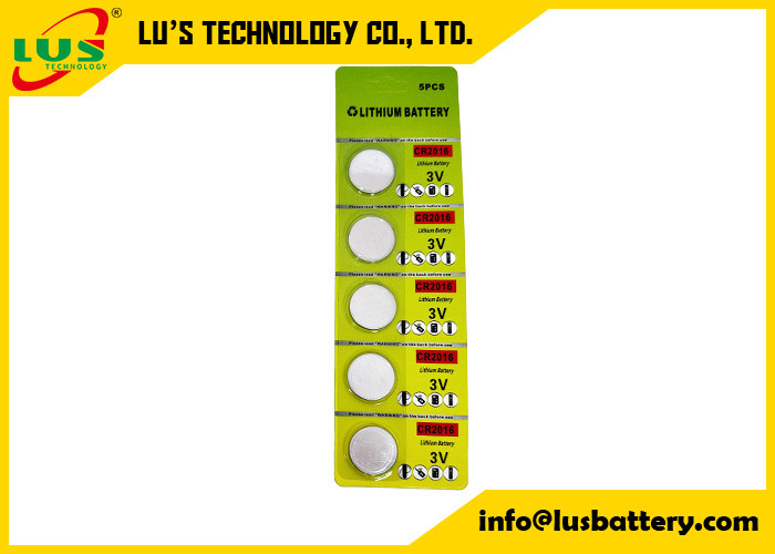 CR2016 Coin Bataryaları Lityum CR2016 3 V Elektronik Batarya OEM logosu CR2016 Coin Cell