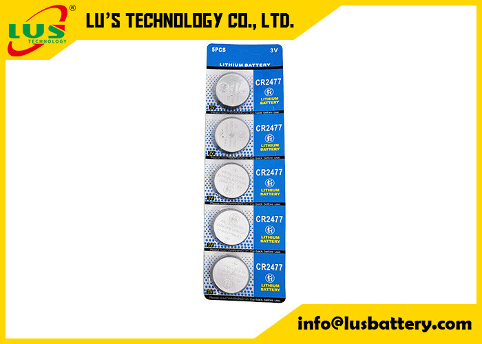 CR2477 3V Lityum Hücresi CR2477-T5 Bataryası 3.0V Lityum PLC bataryaları 1100mah