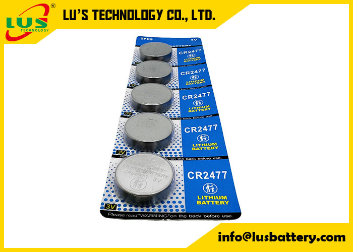 CR2477 3V Lityum Hücresi CR2477-T5 Bataryası 3.0V Lityum PLC bataryaları 1100mah