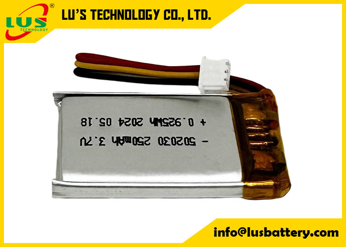 3.7v şarj edilebilir pil 502030 Li Polimer Pil LP502030 3.7V 250mAh ince şarj edilebilir hücre