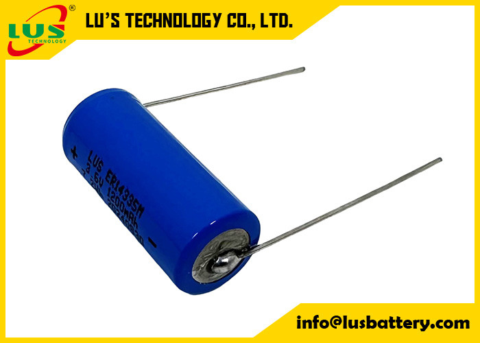 ER14335M 3.6v 2/3AA 1200mAh lisocl2 aküsiyel kurşunlu yüksek drenajlı lityum akü ER14335M