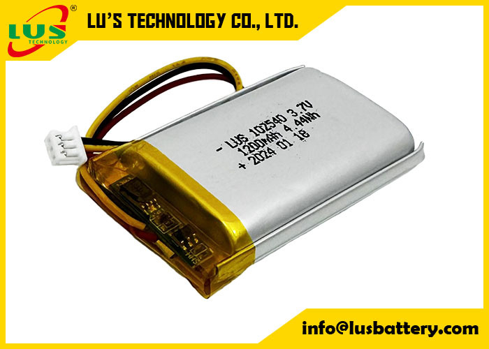 şarj edilebilir lityum polimer pil LP102540 3.7V 1200mAh 4.44Wh 3.7 V Lipo pil OEM