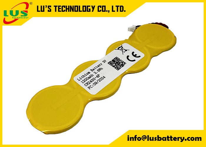 küçük boyutlu lityum pil 1200mah 3.0 volt Lityum düğme hücreli pil CR2430 1S4P pil paketi