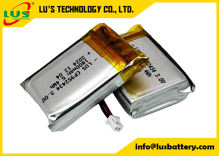 Lityum Mangan Dioksit pil CP952434 Yumuşak paketli lityum pil 1800mah 3,0 voltluk pil