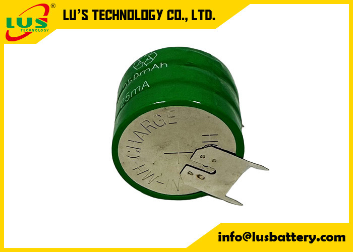 Düğme hücresi (tekrar şarj edilebilir) 250H NiMH 250 mAh 3.6V Ni-MH Tekrar şarj edilebilir Düğme hücresi paketi OEM