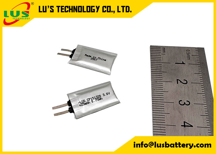 Ultra Thin Cell pil 3.0V 25mAh Cp151320 Birincil Lityum pil CP151220 limno2 pil