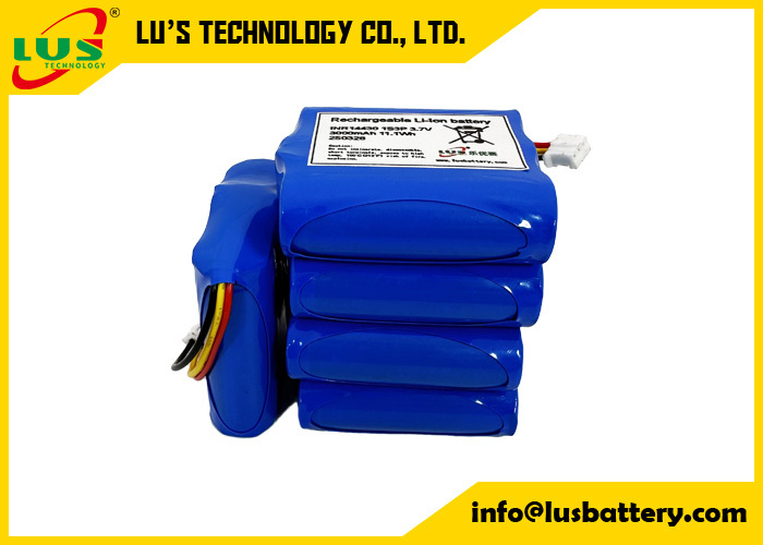 INR14430 3.7V 3000mah Lityum İyon Pil 1S3P şarj edilebilir li-ion pil takımı özel
